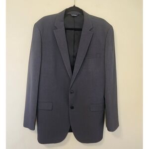 Nautica Mens Modern Fit Blazer Charcoal Gray 2 Button Sport Coat 46L